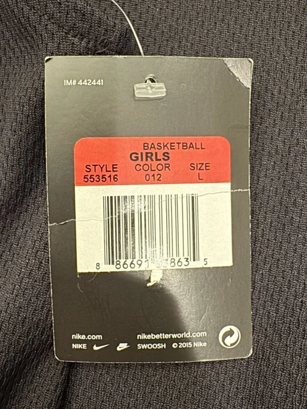 Nike Girls Black Basketball Team Tank Top - Size L